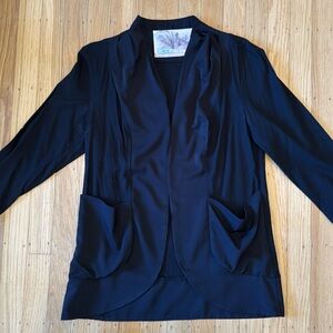 Drapey Blazer Jacket Cardigan Black